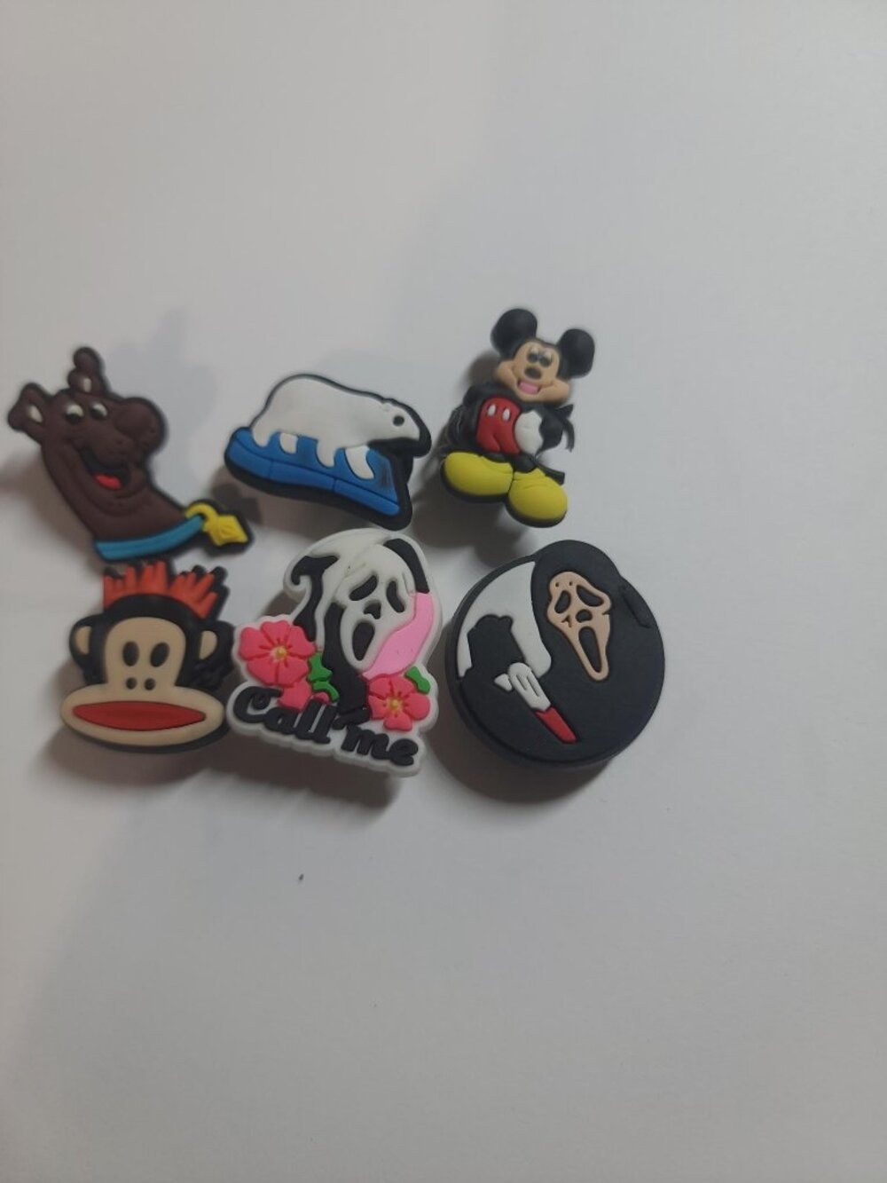 Lot of 6 Character Shoe Charms Horror Cartoon Mixed Croc Style Accessories